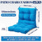 Marsui 6 Pcs Outdoor Indoor Seat and Back Chair Cushions Tufted Pillow All Weather Seasonal Replacement Cushions with Ties Patio Furniture Cushions Outdoor Furniture (Blue)
