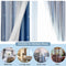 Loyala Star Curtains, Blackout Curtains for Bedroom, Cute Curtains, Kids Blackout Curtains, Double Layer Curtains, Light Blocking Curtains 63 Inch Length 2 Panels, Blue Curtains, 52 X 63 Inches