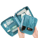 Cosmetic Bag Beauty Case Makeup Bag, Beauty Bag Travel Pouch Bag, Cosmetic Organizer Make Up Toiletry Bags Organiser Purse Handbag with Handle Waterproof Personalised for Women, Ladies & Girls Blue