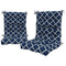 DYTXIII Set of 2 Outdoor High Back Chair Cushions 44"x 22",Water Repellent Rocking Chair Cushions Replacement, Seat/Back Chair Cushions for Patio,Porch,Balcony and Indoor - Geomentry Navy