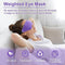 BeHoomi Sleep Mask, Weighted Eye Mask for Sleeping Microwave Warm Eye Compress, Natural Lavender & Flaxseeds Moist Heated Eye Mask (Purple)