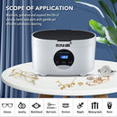 MAXKON 48,000 Hz Ultrasonic Jewellery Cleaner, 600ml Small Homes Watch Cleaning Machine, 5-Stage Timer Settings, Damage-Free Glasses, Clock, Precious Metal, Dentures, Shaver, Mouthpiece, Holder