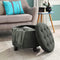 Convenience Concepts Designs4Comfort Round Storage Ottoman 19.75" - Versatile Contemporary Foot Stool for Living Room, Office, Gray Fabric