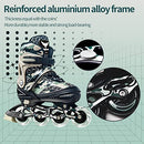 Adjustable Roller Blades, Inline Skates for Girls Kids, Light Up Adult Roller Blades Skates for Boys Girls Children Teens Women Outdoor Indoor(Black Camo)