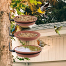 Bird Trays Tree Mounted for Bird Feeder Bird Bath Bowl, Decorative Bird Feeder for Wooden Fence Wall Tree Deck Stakes (3)