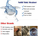 2pcs Heavy Duty Stainless Steel Slop Basket Filter Trap 2.75 Top / 1 Mesh Metal Sink StrainerPerfect for Kitchen Sink/ Bathroom Bathtub Wash basin Floor drain balcony Drain HoleUtility.