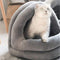 Tempcore Cat Bed, Machine Washable for Indoor Cats or Small Dogs, Puppy, Kitty, Kitten, Rabbit, Anti-Slip & Water-Resistant Bottom