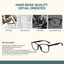 Cyxus Blue Light Blocking Glasses UV Filter Anti Eye Strain Gaming Computer Glasses Clear Lens Flexible Frame Eyeglasses (Black,8083)