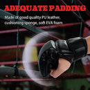 2 Pairs Boxing Gloves Kickboxing Gloves for Men Women Kids Professional Shockproof Leather Sparring Training Gloves Set MMA Gloves (Black and Red)