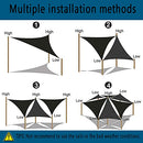 Outdoor Triangle Sun Shade Sail  2x2x2 m, Patio Shade sail Waterproof, 95% UV Blockage Canopy Awning, Resistant Heavy Duty Garden Sun Shade,for Outdoor Patio Carport