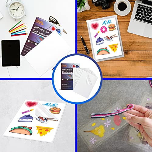 Avarrix Australia Self Adhesive Laminate Sheets for Stickers, Waterproof Label Stickers, Protection for Printable Vinyl Stickers, Glossy, Tear Resistant, Ultra Strong Bond, Pack of 20, A4 Size
