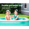 Bestway Swimming Pool Rectangular 200x146x48cm Green White Kids Inflatable Pools, Above Ground, with Soft Floor Outdoor Play Family Funny Toys