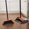 (Orange Broom and Dustpan) - TreeLen Dust Pan and Broom/Dustpan Cleans Broom Combo with 100cm Long Handle for Home Kitchen Room Office Lobby Floor Use Upright Stand up Dustpan Broom Set