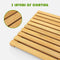 Clevinger Bamboo Bath Mat, Non Slip Shower Mat for Bathroom,Sturdy Waterproof Wooden Floor Bath Duck Board for Easy Storage,Standard Bath mat for Bathroom Showers, Bathtubs, Floors, Indoor and Outdoor Use