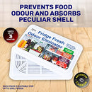 [4PCE] Xtra Kleen Carbon fridge deodorant, Activated Charcoal for Long-Lasting Performance, Eliminate Fridge Odors for Fresh and Clean Food Storage