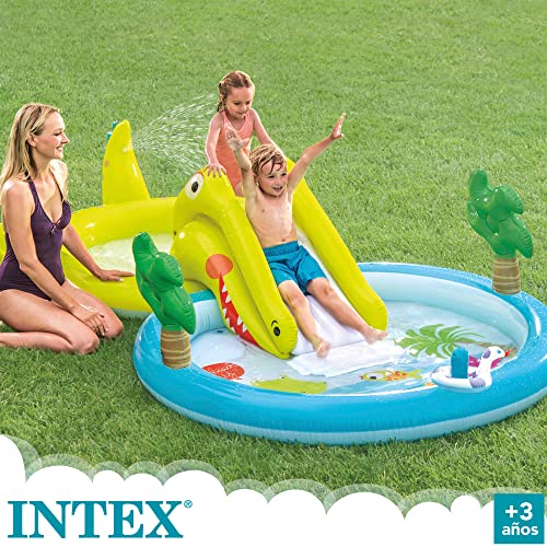 Intex – Water Games Centre with Slide – Two Swimming Pools (180 and 132 litres) (57164)