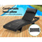 Gardeon Set of 2 Sun Lounge Camping Chair Wicker Lounger Rattan Day Bed, Chaise Beach Chairs Outdoor Furniture Garden Patio Setting Pool Backyard, Pillow Adjustable Backrest Black.