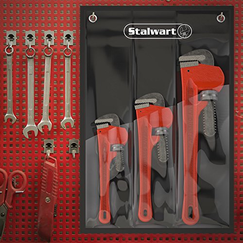 Plumbers Pipe Wrench, 3 Piece 14-Inch, 10-Inch, 8-Inch Set – Home Improvement Hand Wrenches with Adjustable Jaws and Storage Pouch by Stalwart