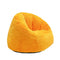 N&V Small Bean Bag Chair, Mini Bean Bag Sack, Includes Removable and Machine Washable Cover, 27in, Soft Faux Fur (Yellow)