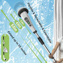 Electric Spin Scrubber, Cordless Bathroom Tub Scrubber with Long Handle & 7 Replaceable Cleaning Heads, Extension as Short Handle, Portable Power Shower Brush Household Cleaning Tools for Tile Floor