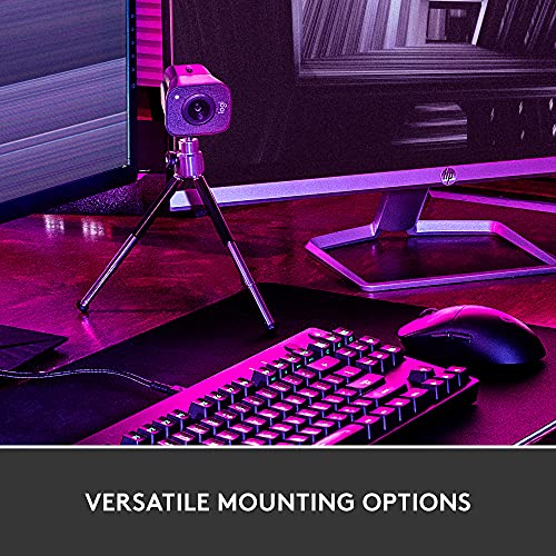 Logitech StreamCam, Live Streaming Webcam, Full 1080p HD 60fps Vertical Video, Smart auto Focus and Exposure, Dual Camera-Mount Versatility, with USB-C, for YouTube, Gaming Twitch, PC/Mac - Black