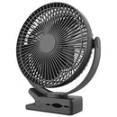 10000mAh 8 Inch Rechargeable Portable Clip on Fan, 8-Inch Battery Operated Clip on Fan, USB Fan, 4 Speeds, Strong Airflow, Sturdy Clamp for Personal Office Desk Golf Car Outdoor Travel Camping Tent Gym Treadmill