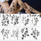 Temporary tattoos for women sexy thigh chest shoulder stomach Large flower huge fake tattoos，Exquisite and aesthetic，Designed By Real Tattoo Artists | Roarhowl tattoo rose 8 sheets