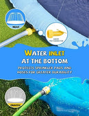 Wimarn Sprinkler Kids Water Play, Outside Splash Pad, 170cm Splash Pad Water Sprinkler Mat, Outdoor Inflatable Dog Pool, Baby Water Play