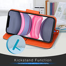 FYY Case for iPhone 11, [Kickstand Feature] Luxury PU Leather Wallet Case Flip Folio Cover with [Card Slots] and [Note Pockets] for Apple iPhone 11 Black