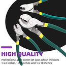 Swpeet 3PCS Heavy Duty Stainless Steel 6Inch 8Inch 10Inch Cable Cutters Kit, Cable Wire Cutters High Leverage Cutter, Wire Rope Cutter for Cutting Aluminum, Copper, Wire, Communications Cable