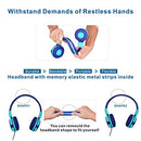 Portable Kids Headphones with Hearing Protection,Kids Headphone for Boys,Girls, Wired Headphone with Detachable Cable for School, Car, Airplane 2-Mint (1Pack)