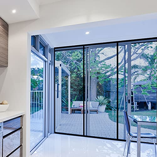 SANJIANKER Magnetic Door Screen, Durable Fiberglass Mesh Curtain Heavy Duty Screen Door for Sliding Doors, Patio, Pet and Kid Friendly, Fits Doors up to 72" x 80"