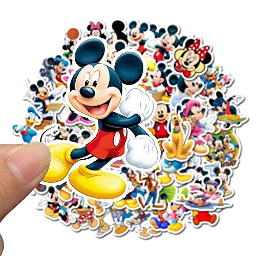 Mickey Mouse Stickers,50 Pcs Graffiti Vinyl Waterproof Decals for Water Bottles Computer Bicycle Skateboard Luggage Phone Pad Laptop Kids Teens Adults Stickers Pack