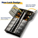 Xl Large Pill Organizer 7 Day, Weekly Medicine Pill Box 2 Times a Day，Am Pm Pill Case Organizer 14 Compartments with Hinged Lids Design，Daily Vitamin Box Pill Dispenser For Fish Oil/Supplements(Black)