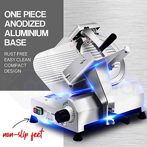 EuroChef Commercial Meat Slicer 10" Blade 320W Electric Multi-Purpose Stainless Steel Machine