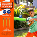 NERF Foam Cricket Set - Full Starter Cricket Set with 30" Foam Cricket Bat, (2) Foam Balls + (3) Plastic Wickets - Perfect for Adults, Kids + Beginners - Full Foam Cricket Set