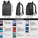 Slim and Expandable 15 15.6 16 Inch Laptop Backpack Anti Theft Business Travel Notebook Bag with USB, Multipurpose Large Capacity Daypack College School Bookbag for Men & Women,Deep Black