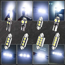 23Pcs Car LED Interior Light Bulb,Universal Canbus Error Free LED Bulbs Kit for Car Interior Dome Map Door Courtesy License Plate Lights BA9S Canbus T10 C5W Xenon-White