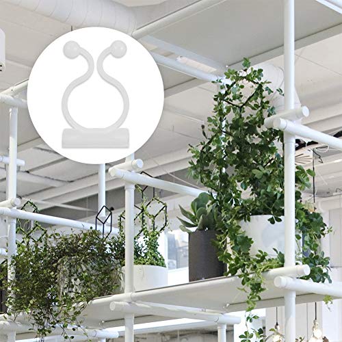 100Pcs Plant Climbing Wall Fixture Clips Invisible Wall Vines Fixture Wall Sticky Hook Self-Adhesive Hook Leaf Shaped Climbing Plant Clips for Vines Traction Cables Storage(20mm)