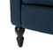 (Dark Blue) - Elizabeth Tufted Dark Blue Fabric Recliner Arm Chair