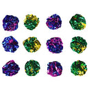Chiwava 24PCS 2.4" Mylar Balls Shiny Crinkle Cat Toys Ball Kitten Crackle Lightweight Play Assorted Color