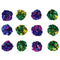 Chiwava 24PCS 2.4" Mylar Balls Shiny Crinkle Cat Toys Ball Kitten Crackle Lightweight Play Assorted Color