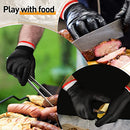 Janmercy 200 Pcs Disposable BBQ Gloves with 4 Pairs Cotton Liners Grilling Gloves BBQ Cooking Gloves(Black, White, Large)