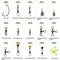 Croch 160pcs/box Fishing Accessories kit with Tackle Box,Including Jig Hooks, Bullet Bass Casting Sinker Weights, Different Fishing Swivels Snaps, Sinker Slides, Fishing Line Beads