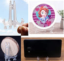3" Set Plastic Easels Plate Display Stands Picture Frame Stand Holder,Transparent Plastic Stand Cookie Holder Display Stand Place Card Holder Display Easels at Weddings, Birthday Party (15 pcs)