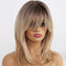 Blonde Wigs Women Long Curly 18 inch Light Blonde Hair Wigs Synthetic Layered Long For White Women Girls With Dark Roots