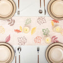 Fall Decoration Linen Table Runner, Fall Harvest Vintage Kitchen Dining Table Decoration for Indoor Outdoor Home Party (Fall 72x13 ZR)