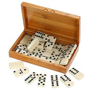 Staright Double Six Dominoes Set Entertainment Recreational Travel Game Toy Black Dots Dominoes
