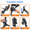 SereneLife 3 Wheel Golf Push Cart - Lightweight Folding Golf Walking Push Cart Roller Golf Bag Holder w/Upper/Lower Bracket w/Elastic Strap, Scorecard, Cup, & Bag Storage Holder - SereneLife SLG3W