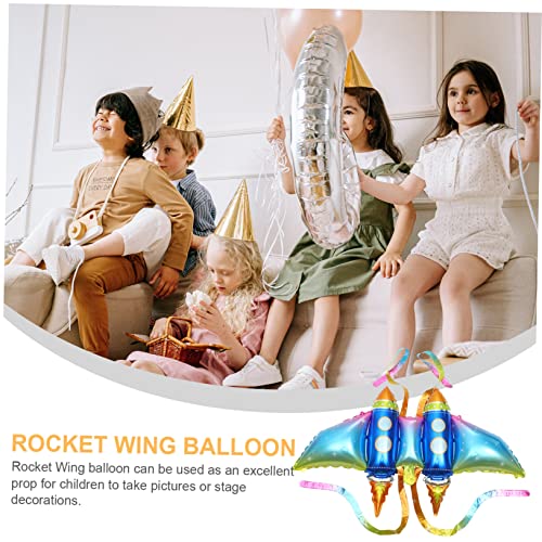Hohopeti 5pcs Fairy Decorations Wings Costume Inflatable Toys for Kids  Space Helium Balloons Rocket Wing Decorations Space Birthday Decorations  Unisex Rocket Wing Balloon Foil Balloons